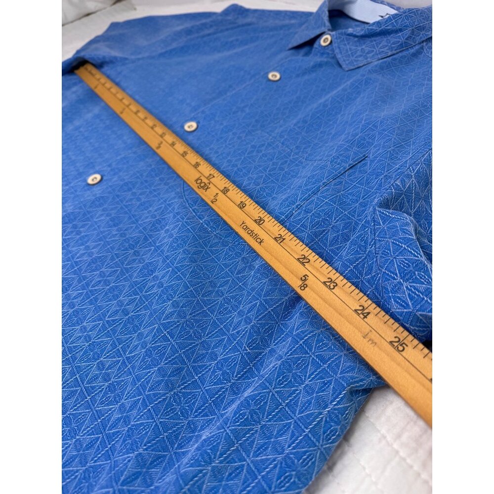 Tommy Bahama 100% Silk Blue Shirt Button Up SZ XL/TG Luxury - Picture 8 of 12